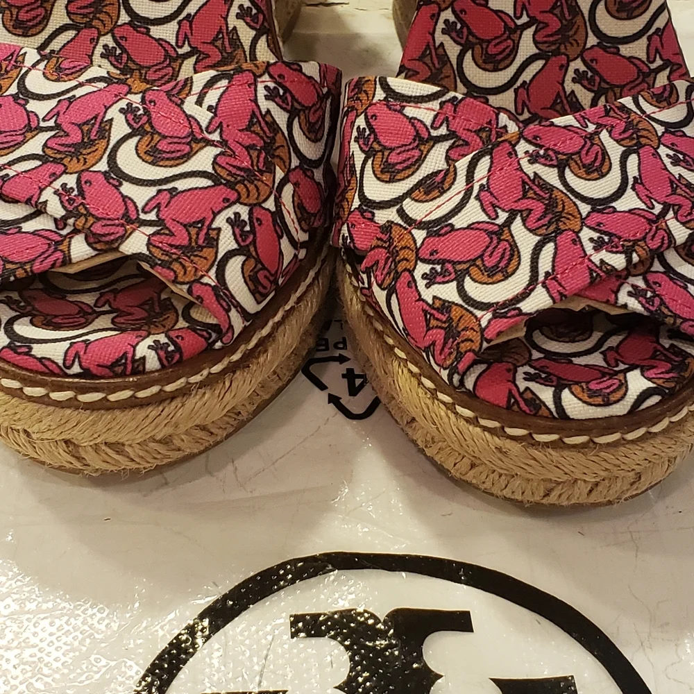 Tory Burch Wedge Espadrilles Jute Rope Designer Summer Beach